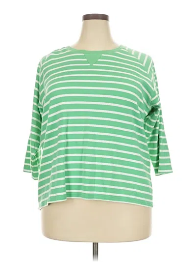 Pre-owned Sport Savvy Cardigan Sweater In Green