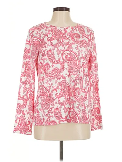 Pre-owned Sport Savvy Long Sleeve Blouse In Pink