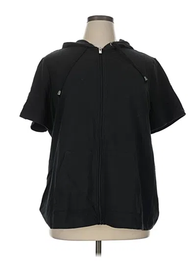 Pre-owned Sport Savvy Zip Up Hoodie In Black