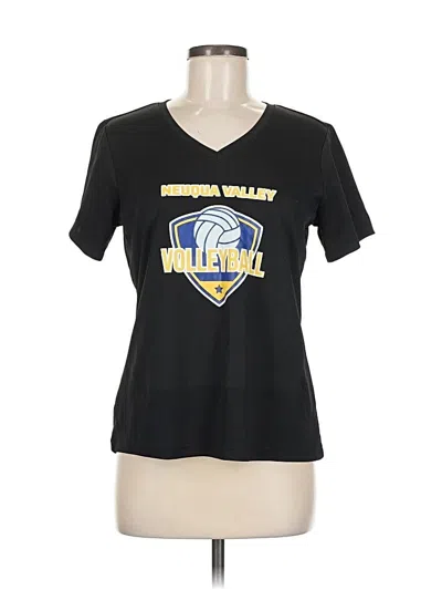 Pre-owned Sport-tek Short Sleeve Top Black V Neck Tops