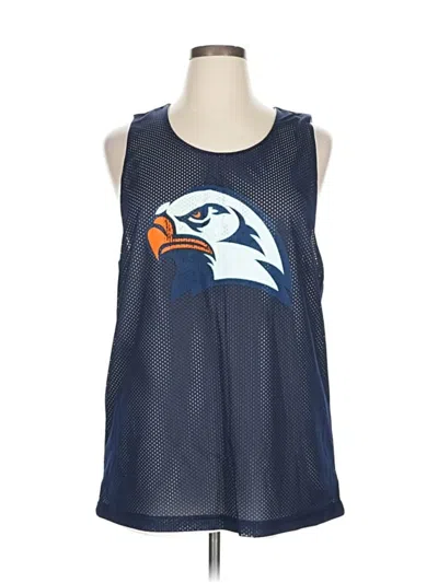 Pre-owned Sport-tek Sleeveless Top Blue Halter Neckline Tops