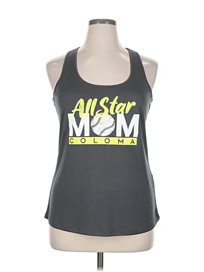 Pre-owned Sport-tek Tank Top Gray Halter Neckline Tops