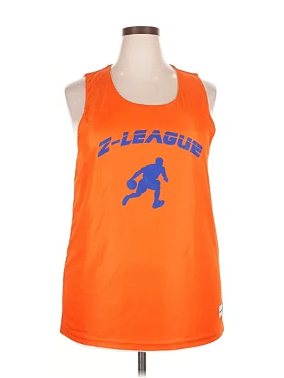 Pre-owned Sport-tek Tank Top Orange Halter Neckline Tops