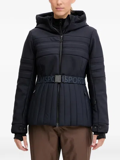 Sportalm Belted Quilted Ski Jacket In Blue