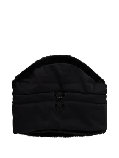 Sportalm Faux-fur Trim Drawstring Snood In Black