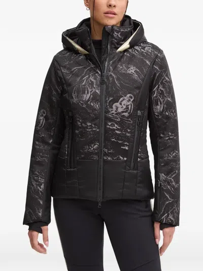 Sportalm Graphic-print Hooded Jacket In Black