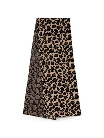 Sportalm Leopard-print Scarf In Brown