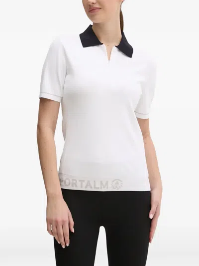 Sportalm Logo-hem Polo Shirt In White
