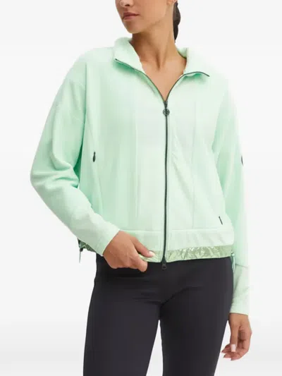 Sportalm Logo-patch Metallic-trim Jacket In Green