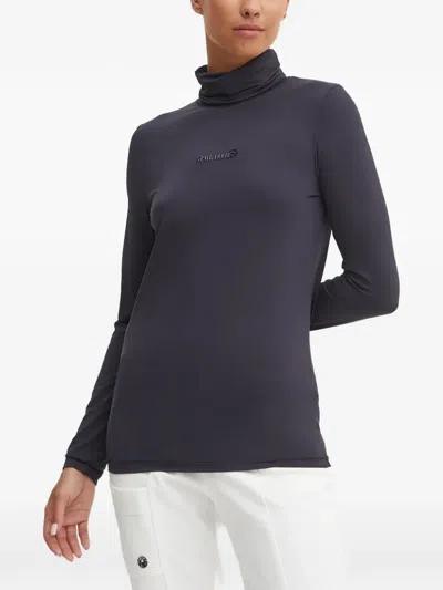 Sportalm Logo-print High-neck Top In Blue