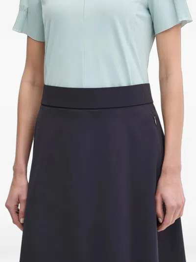 Sportalm Logo-tape A-line Skirt In Blue