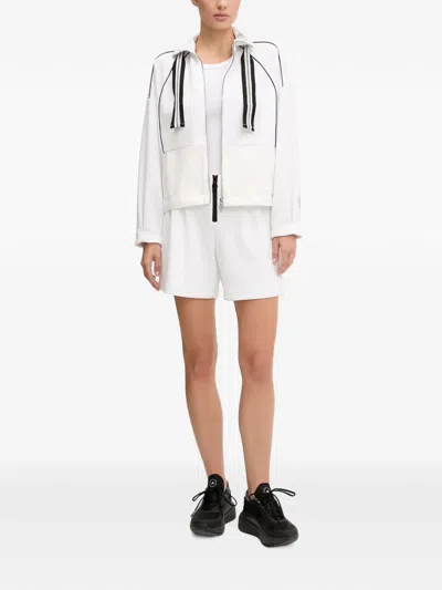 Sportalm Logo-waistband Pleated Shorts In White