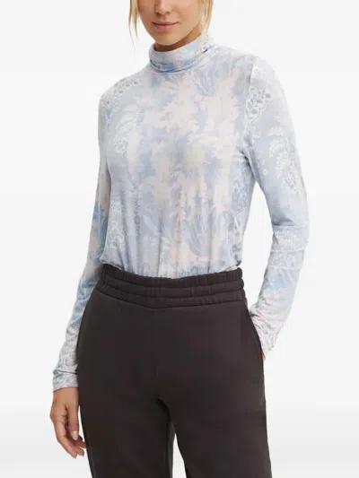 Sportalm Paisley-print High-neck Top In White