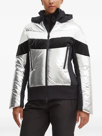 Sportalm Panelled Hooded Ski Jacket In Silver
