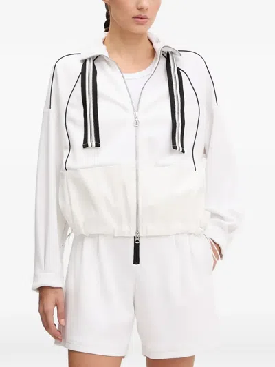 Sportalm Piped Drawstring Cropped Jacket In White