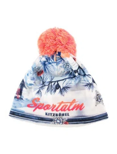 Pre-owned Sportalm Polyester Beanie In White