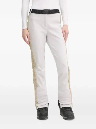 Sportalm San Jose Logo-belt Side-stripe Ski Pants In White