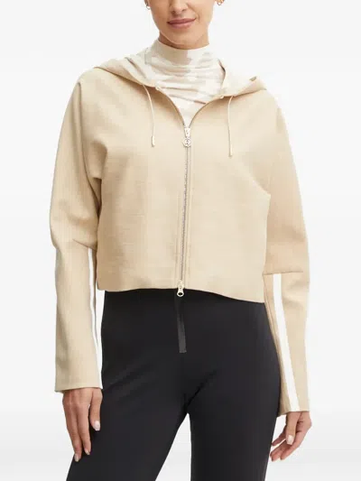 Sportalm Side-stripe Drawstring Cropped Jacket In Neutral