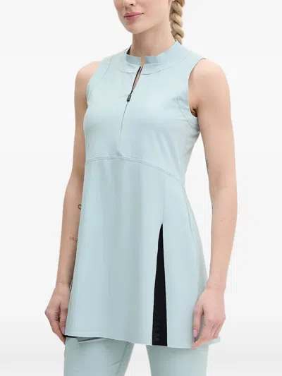 Sportalm Zip-up Sleeveless Mini Dress In Blue