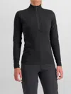 Sportful Zip-up Performance Top In Black