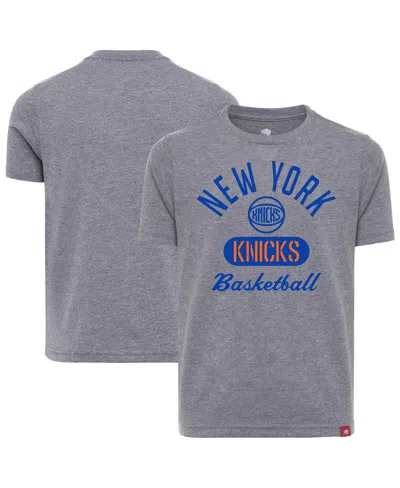 Sportiqe Kids' Big Boys And Girls Gray New York Knicks Comfy Tri-blend T-shirt