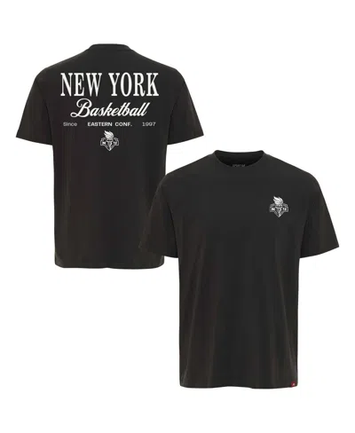 Sportiqe Men's And Women's Anthracite New York Liberty Athletic Club Collection Duke Relaxed Fit Premium T-sh In Black