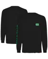 Sportiqe Men's And Women's Black Boston Celtics Wales Heavyweight Pocket Long Sleeve T-shirt In Black