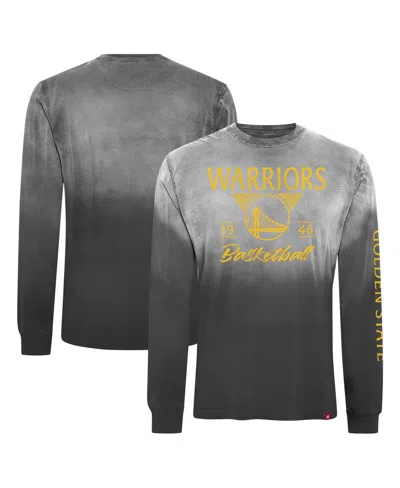 Sportiqe Men's And Women's Black Golden State Warriors Mohave Sun-dipped Long Sleeve T-shirt