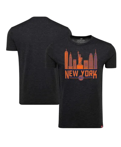 Sportiqe Men's And Women's Black New York Knicks Comfy Super Soft Tri-blend T-shirt