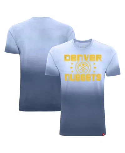 Sportiqe Men's And Women's Blue Denver Nuggets Bingham Sun-fade T-shirt