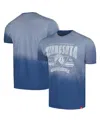 Sportiqe Men's And Women's Blue Minnesota Timberwolves Bingham Sun-fade T-shirt In Blue