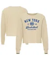 Sportiqe Men's And Women's Cream New York Knicks High Country Collection Cullen Waffle Knit Long Sleeve T-shi In Cream