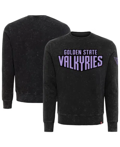 Sportiqe Men's And Women's Eclipse Black Golden State Valkyries Rock Roll Collection Freddy Mineral Wash Pull