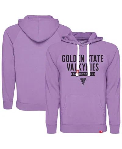 Sportiqe Men's And Women's Golden State Valkyries Olsen Fleece-lined Raglan-sleeve Hoodie In Purple