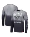 Sportiqe Men's And Women's Gray/charcoal Las Vegas Aces Sun Fade Vintage Mohave Long Sleeve T-shirt In Gray,charcoal