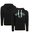 Sportiqe Men's And Women's Heather Black New York Liberty Olsen Tri-blend Pullover Hoodie