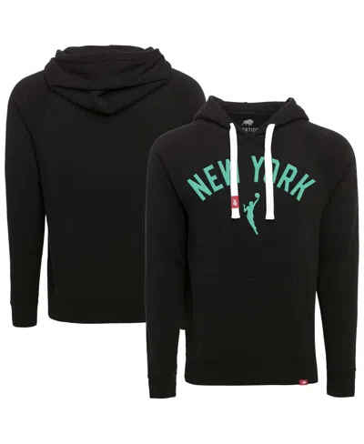 Sportiqe Men's And Women's Heather Black New York Liberty Olsen Tri-blend Pullover Hoodie