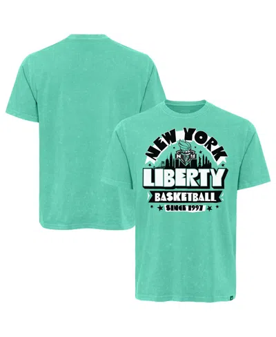 Sportiqe Men's And Women's Mint New York Liberty Mineral Wash T-shirt In Blue