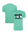 Sportiqe Men's And Women's Mint New York Liberty Skyline Comfy Tri-blend T-shirt
