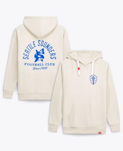 Sportiqe Men's And Women's Natural Seattle Sounders Fc Olsen Tri-blend Raglan Hoodie In Neutral