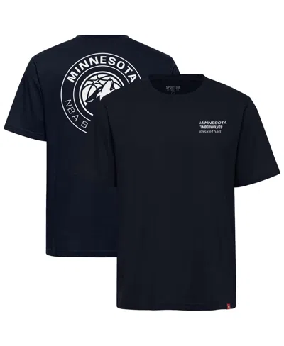 Sportiqe Men's And Women's Navy Minnesota Timberwolves Duke Premium T-shirt In Blue