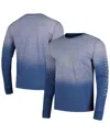 Sportiqe Men's And Women's Navy Minnesota Timberwolves Mohave Sun-dipped Long Sleeve T-shirt In Navy