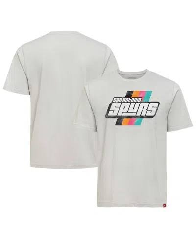 Sportiqe Men's And Women's Silver San Antonio Spurs Duke Alva T-shirt In White