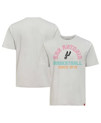 Sportiqe Men's And Women's Silver San Antonio Spurs Outline T-shirt In Gray