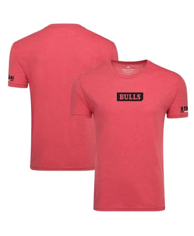 Sportiqe Men's And Women's  Red Chicago Bulls 1966 Collection Comfy Tri-blend T-shirt