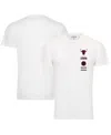 Sportiqe Men's And Women's  White Chicago Bulls 1966 Collection City Flag Bingham T-shirt In White