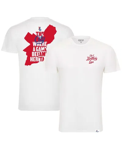 Sportiqe Men's And Women's  White Philadelphia 76ers 2022/23 City Edition '76 Originals' Bingham Elev