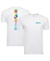 Sportiqe Men's And Women's  White World Marathon Majors Comfy Tri-blend T-shirt In White