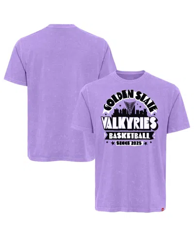 Sportiqe Men's And Women's Violet Golden State Valkyries Mineral Wash T-shirt In Purple