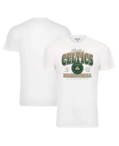 Sportiqe Men's And Women's White Boston Celtics Bingham Super Soft T-shirt